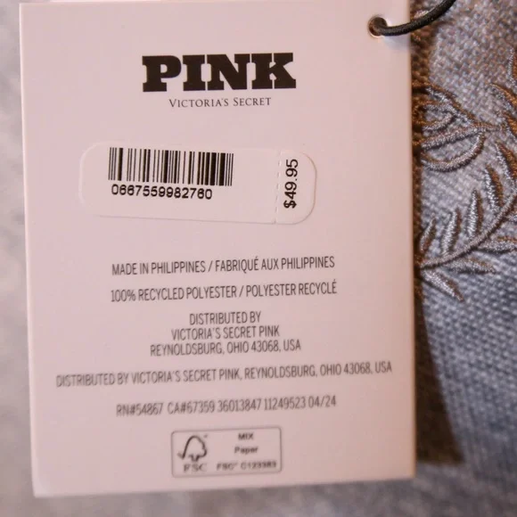 Victorias Secret PINK Classic Backpack Bookbag Tote In Grey - Picture 9 of 13